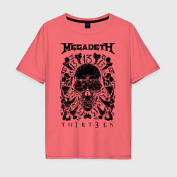 Мужская футболка оверсайз Megadeth Thirteen