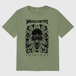 Мужская футболка оверсайз Megadeth Thirteen