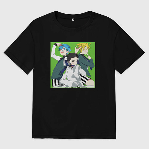 Мужская футболка оверсайз Хёта Асикага - Красавчики детективы / Черный – фото 1