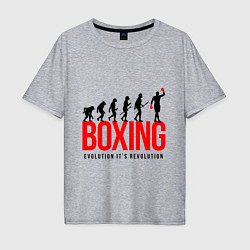 Футболка оверсайз мужская Boxing evolution, цвет: меланж