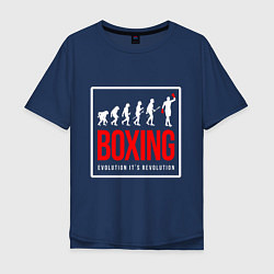 Мужская футболка оверсайз Boxing evolution its revolution