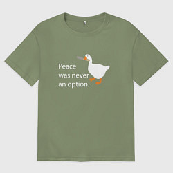 Футболка оверсайз мужская Peace was never an option!, цвет: авокадо