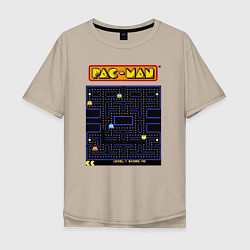 Футболка оверсайз мужская Pac-Man на ZX-Spectrum, цвет: миндальный