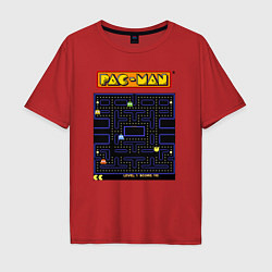 Футболка оверсайз мужская Pac-Man на ZX-Spectrum, цвет: красный