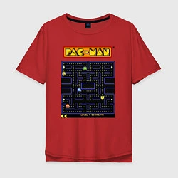 Футболка оверсайз мужская Pac-Man на ZX-Spectrum, цвет: красный