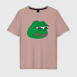 Мужская футболка оверсайз Лягушонок Пепе-Frog Pepe