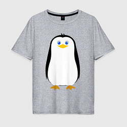 Мужская футболка оверсайз Красивый пингвин