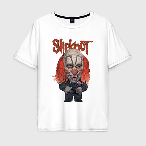 Мужская футболка оверсайз Slipknot art / Белый – фото 1