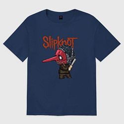 Мужская футболка оверсайз Slipknot mask art