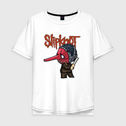 Мужская футболка оверсайз Slipknot mask art