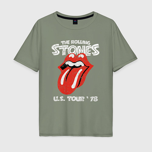 Мужская футболка оверсайз The Rolling Stones 78 / Авокадо – фото 1