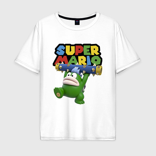 Мужская футболка оверсайз Super Mario - Spike - Character / Белый – фото 1