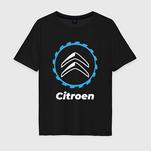 Мужская футболка оверсайз Citroen в стиле Top Gear / Черный – фото 1