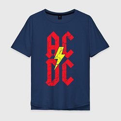 Мужская футболка оверсайз AC DC logo