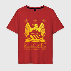 Футболка оверсайз мужская Manchester City gold, цвет: красный