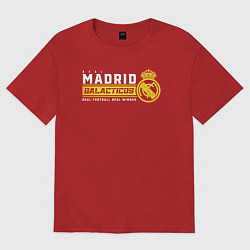 Футболка оверсайз мужская Real Madrid galacticos, цвет: красный