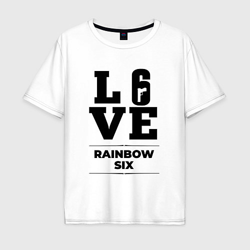 Мужская футболка оверсайз Rainbow Six love classic / Белый – фото 1