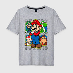 Мужская футболка оверсайз Супер Марио
