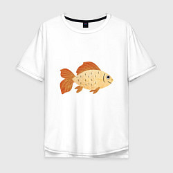 Мужская футболка оверсайз Рыбка Золотая