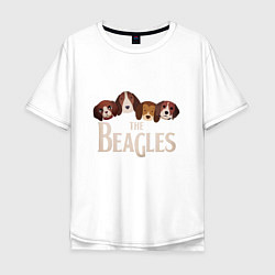 Футболка оверсайз мужская The Beagles, цвет: белый