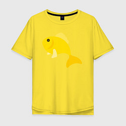 Футболка оверсайз мужская Золoтая рыбка, цвет: желтый