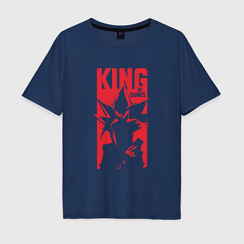 Мужская футболка оверсайз King of Games Югио / Тёмно-синий – фото 1