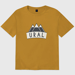 Футболка оверсайз мужская URAL, цвет: горчичный