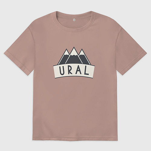 Мужская футболка оверсайз URAL / Пыльно-розовый – фото 1