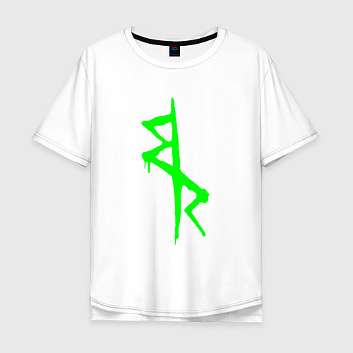 Мужская футболка оверсайз Logotype - Cyberpunk: Edgerunners / Белый – фото 1