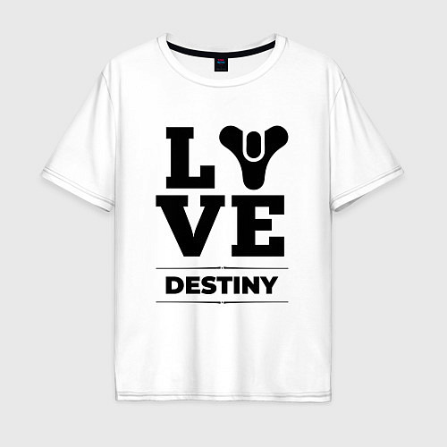 Мужская футболка оверсайз Destiny love classic / Белый – фото 1