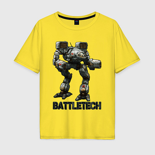 Мужская футболка оверсайз Battletech - 16 bit / Желтый – фото 1