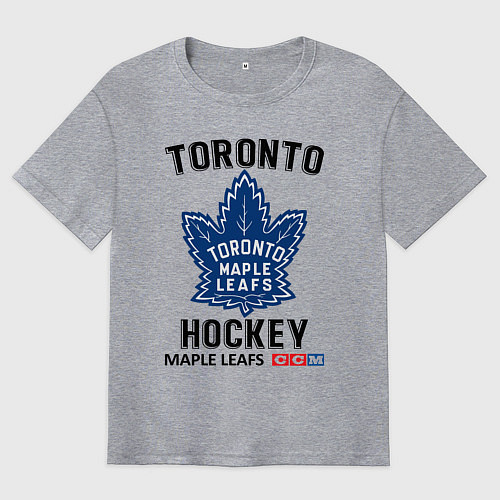 Мужская футболка оверсайз Торонто нхл / Меланж – фото 1