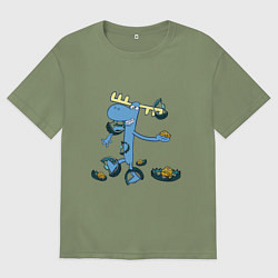 Футболка оверсайз мужская Lumpy trap, цвет: авокадо