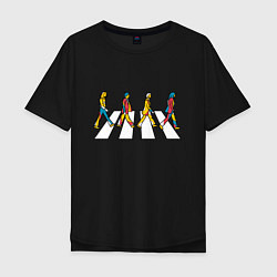 Футболка оверсайз мужская Beatles team, цвет: черный