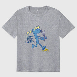 Футболка оверсайз мужская Lumpy eyes, цвет: меланж