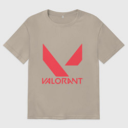 Мужская футболка оверсайз Valorant - logo