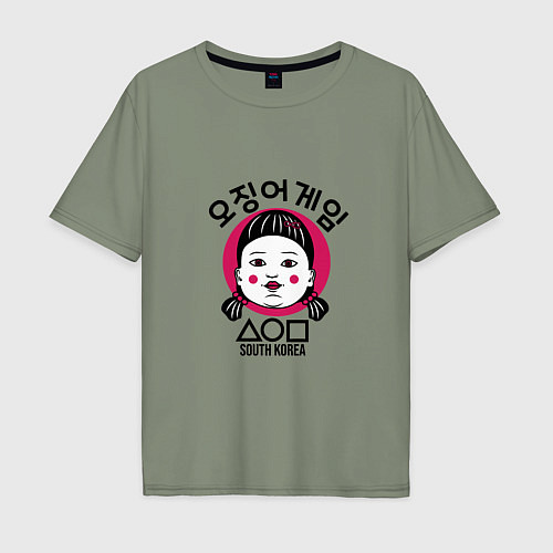 Мужская футболка оверсайз South Korea / Авокадо – фото 1