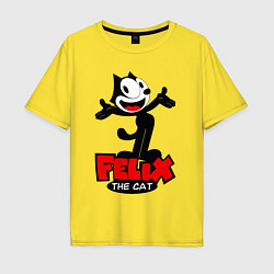 Футболка оверсайз мужская Felix the cat, цвет: желтый