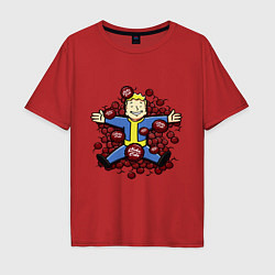 Мужская футболка оверсайз Vault boy caps