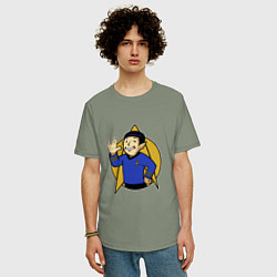 Футболка оверсайз мужская Spoke - vault boy, цвет: авокадо — фото 2