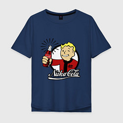 Футболка оверсайз мужская Vault boy - nuka cola, цвет: тёмно-синий