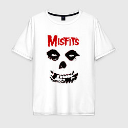 Мужская футболка оверсайз Misfits классический череп