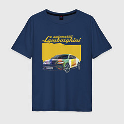 Мужская футболка оверсайз Lamborghini Urus - Italy