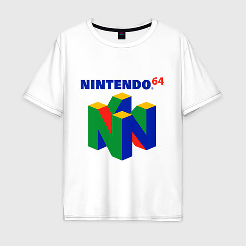 Мужская футболка оверсайз Nintendo 64 / Белый – фото 1