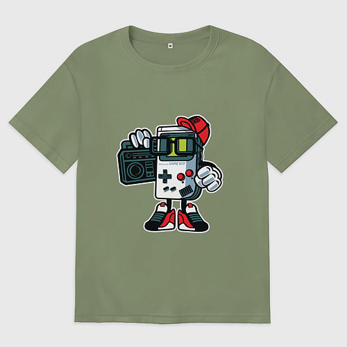 Мужская футболка оверсайз Nintendo - game boy / Авокадо – фото 1