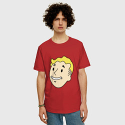 Футболка оверсайз мужская Vault boy head, цвет: красный — фото 2