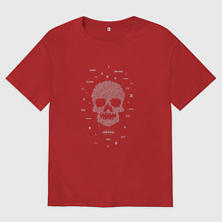 Мужская футболка оверсайз Череп хакера