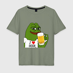 Мужская футболка оверсайз Drink Pepe