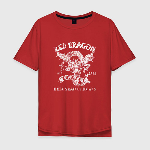 Мужская футболка оверсайз Red Dragon как у Доктора Хауса / Красный – фото 1
