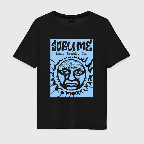 Мужская футболка оверсайз Sublime панк рок группа / Черный – фото 1